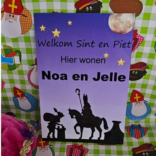 Sinterklaas - raambord - welkom Sint en Piet - met eigen naam