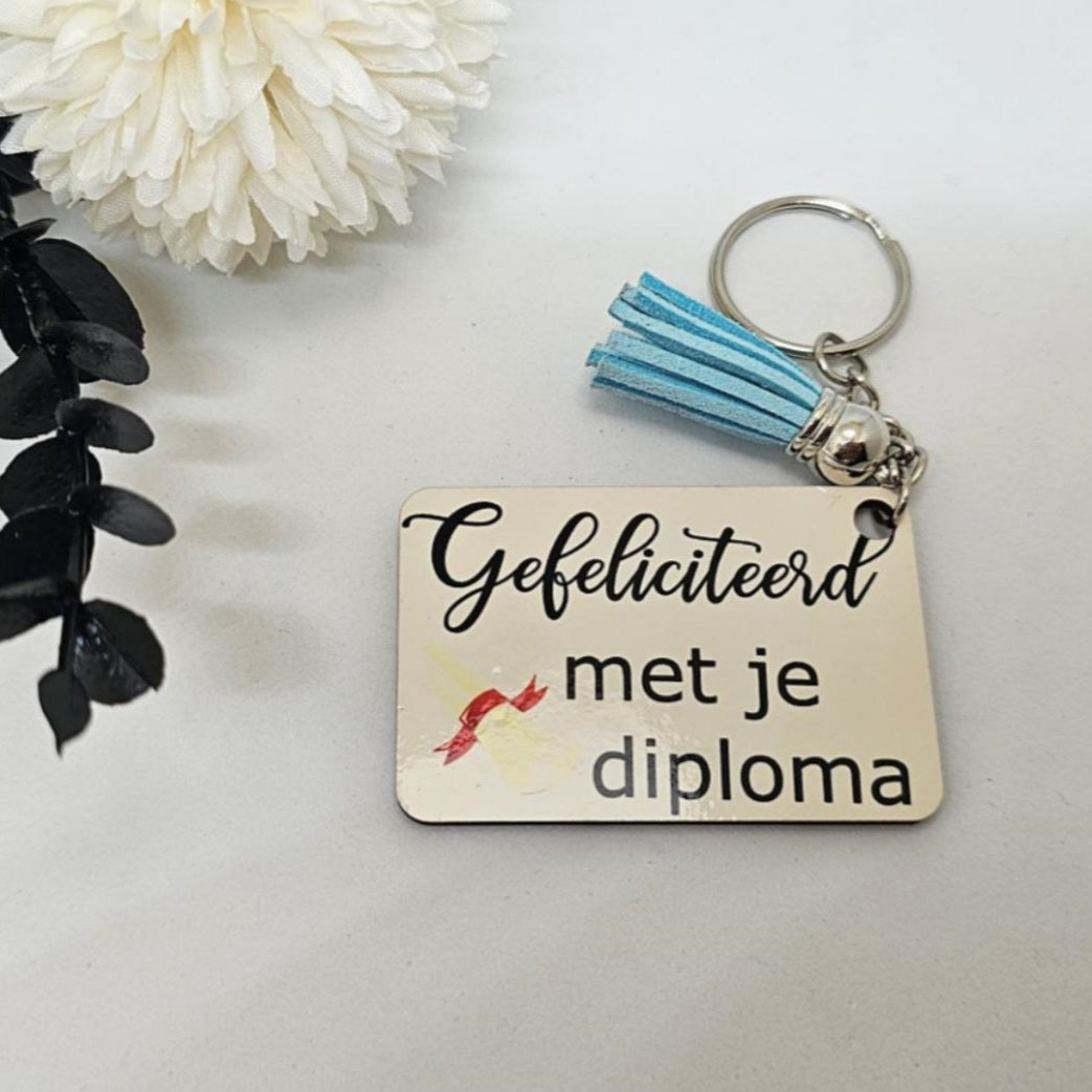Sleutelhanger - diploma - geslaagd
