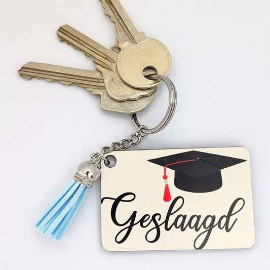Sleutelhanger - diploma - geslaagd
