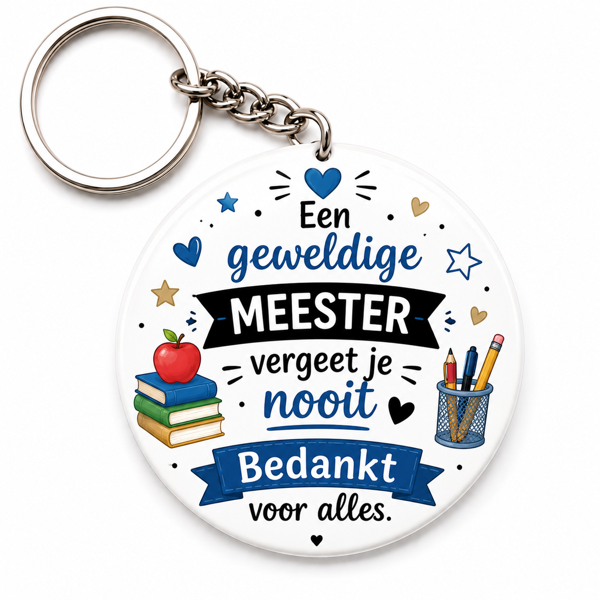 Bedankt meester sleutelhanger