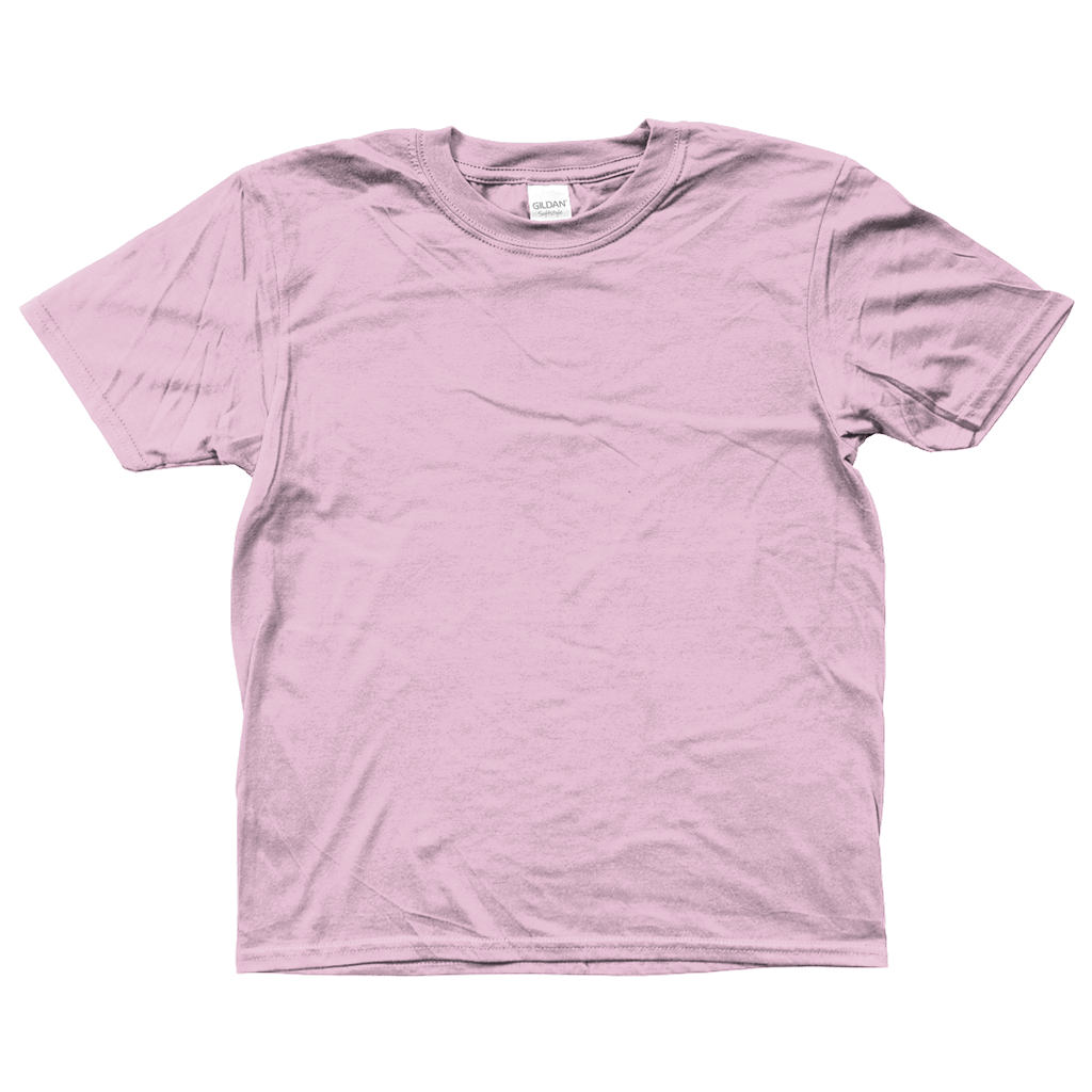 Kinder t-shirt - in kleur- met eigen opdruk. Opdruk op de borst van het t-shirt