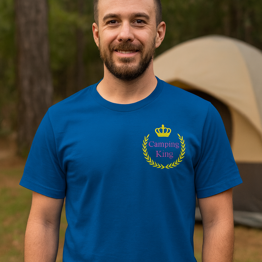 Camping King T-shirt – Verkrijgbaar in meerdere kleuren & maten