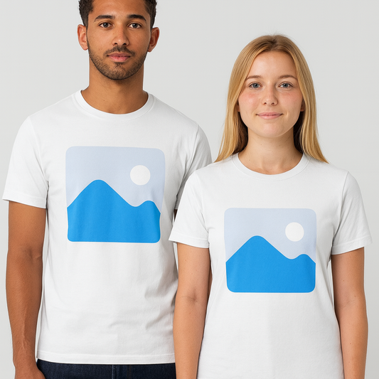 T-shirt met eigen opdruk. Opdruk op voorkant van het t-shirt