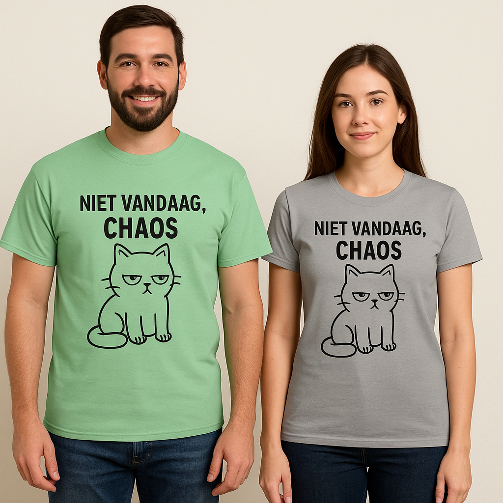 “Niet vandaag, chaos” T-shirt – voor de rustige rebellen