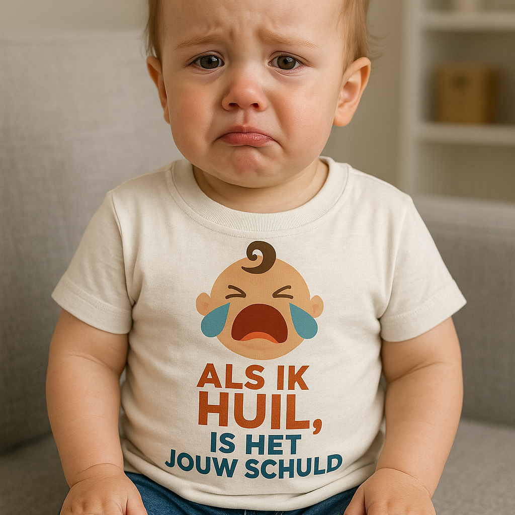 T-shirt "Als ik huil, is het jouw schuld" – T-shirt met een knipoog 😅