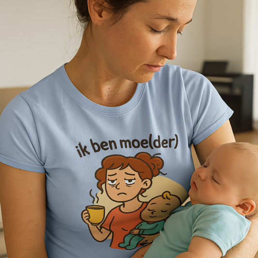 T-shirt "ik ben moe(der)" – Voor alle power moms 💪☕