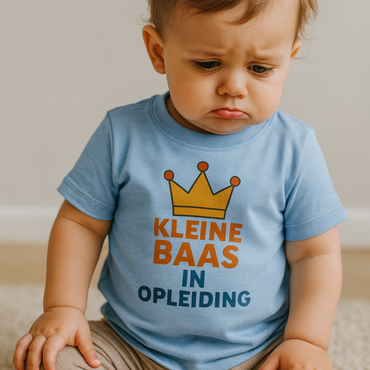 T-shirt "Kleine baas in opleiding" – Voor de toekomstige CEO van het speelplein!