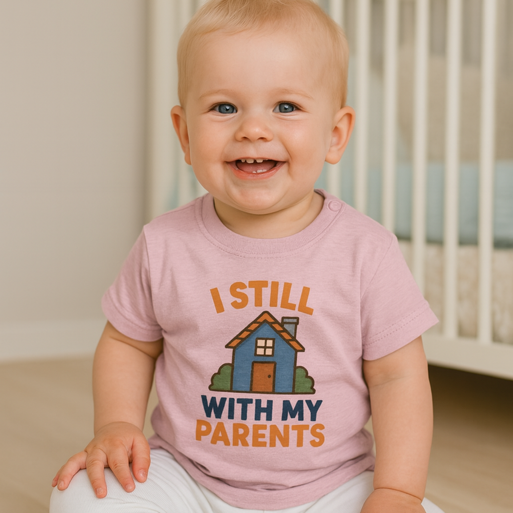 T-shirt "I Still Live With My Parents" – De waarheid op z’n grappigst!